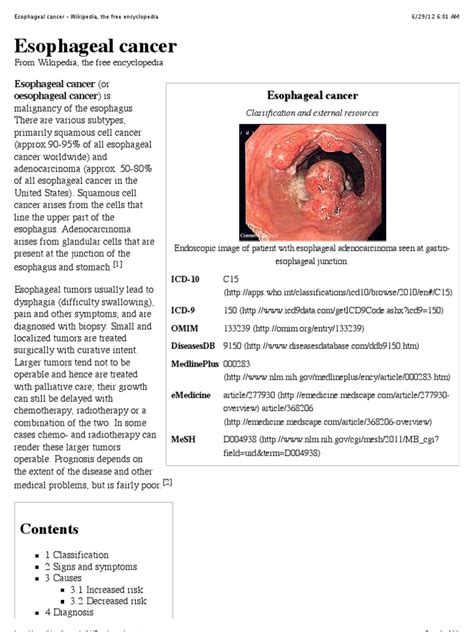 esophageal adenocarcinoma wikipedia